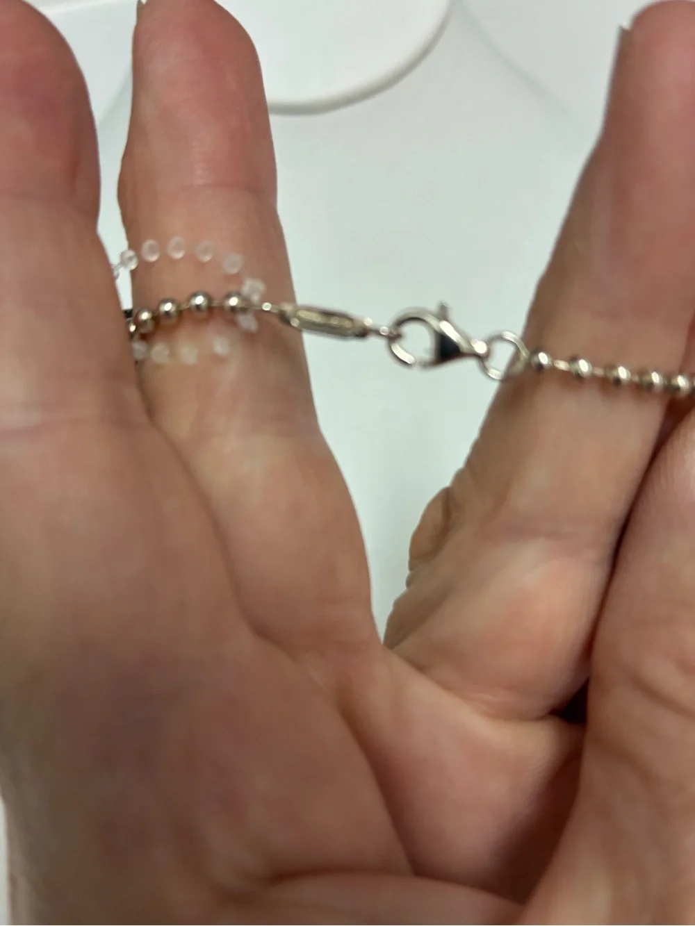 Tiffany & Co. Sterling Silver Atlas Dog Tag Pendant Necklace on Ball Chain